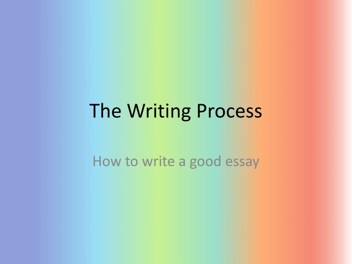 Mastering the Essay Writing Process