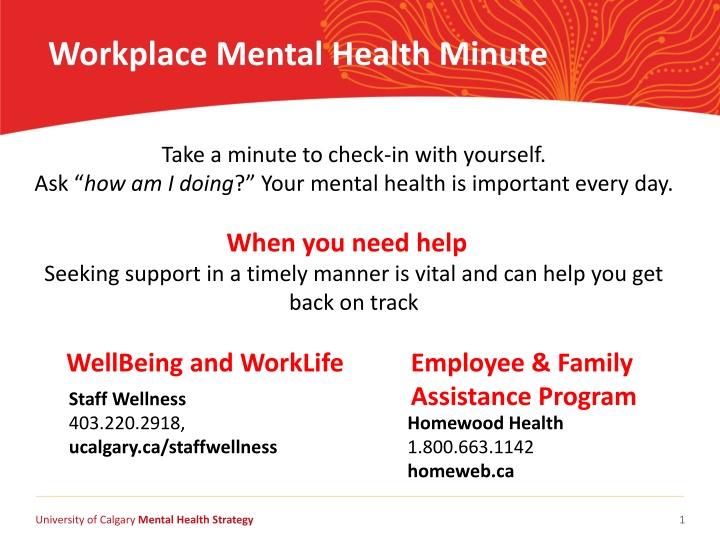 Enhancing Mental Health and Wellbeing in the Workplace