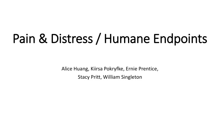 Minimizing Pain and Distress in Research Protocols