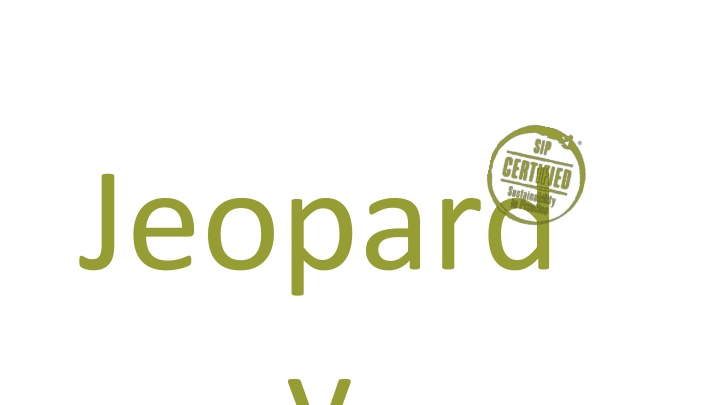 Sustainability & People Jeopardy Trivia Game