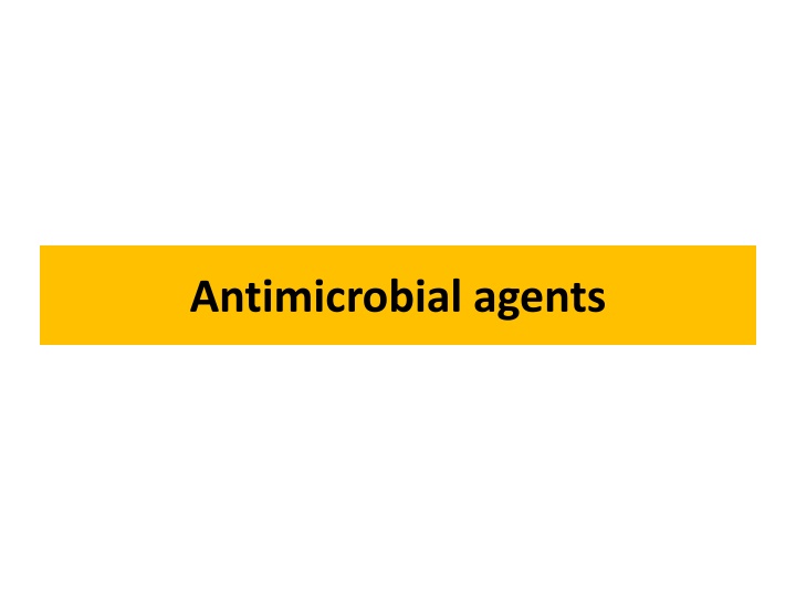 Antimicrobial Agents and Their Mechanisms of Action