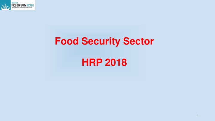 Analysis of Food Security Sector Funding in HRP 2018