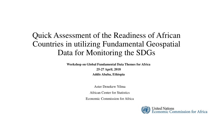 Assessment of Geospatial Data Readiness for SDG Monitoring in African Countries