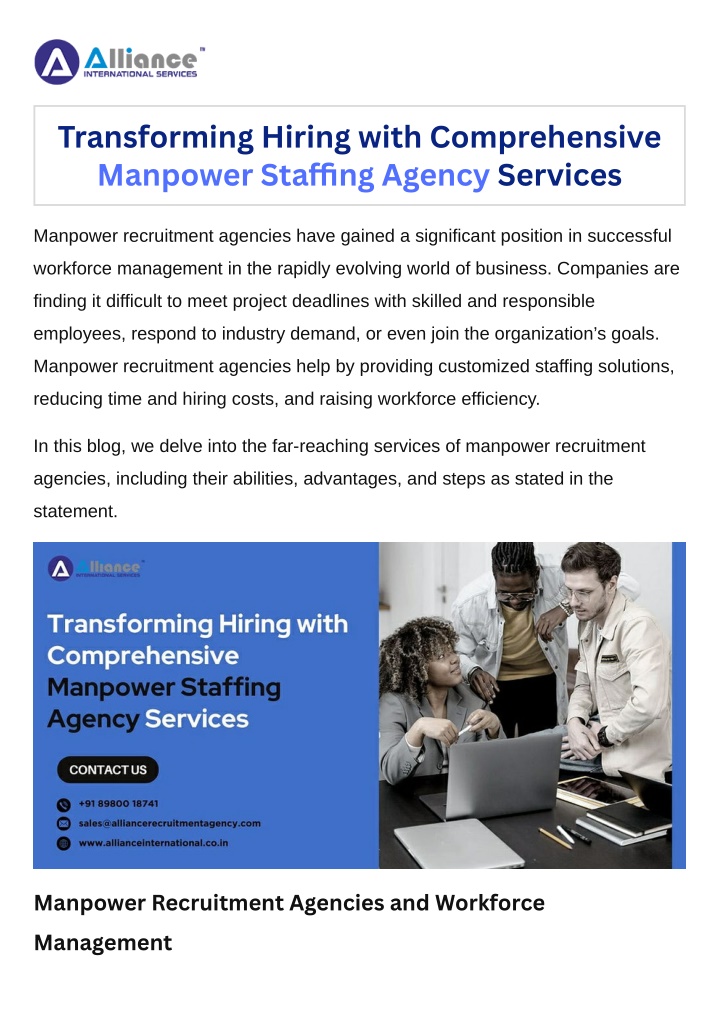 transforming hiring with comprehensive manpower n.w