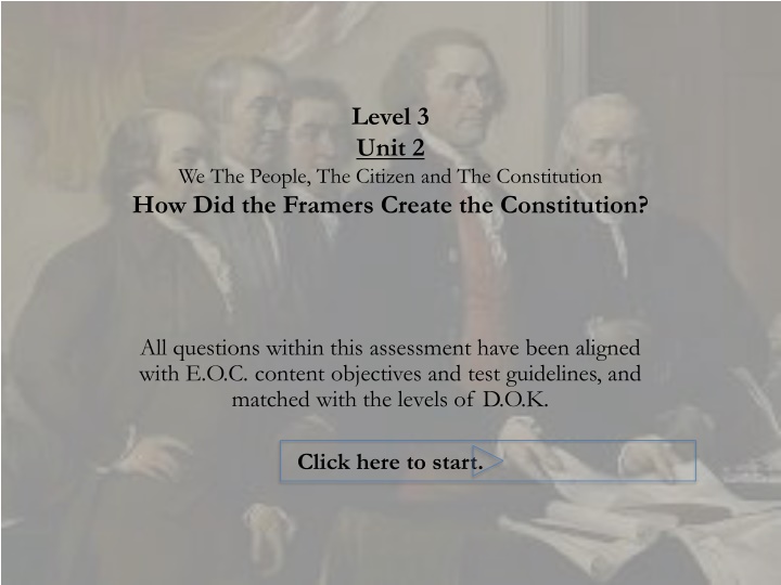 The Formation of the Constitution