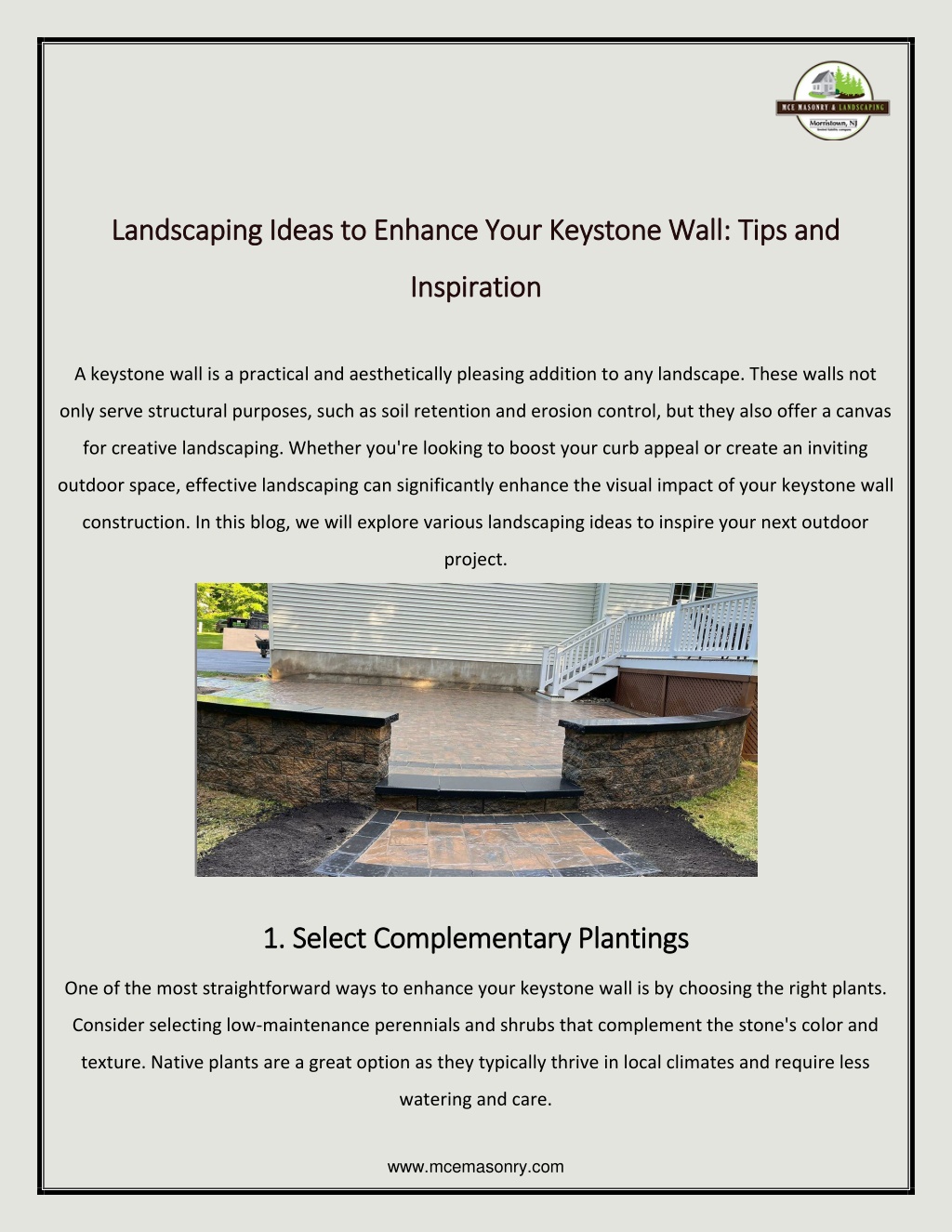 landscaping ideas to enhance your keystone wall l.w