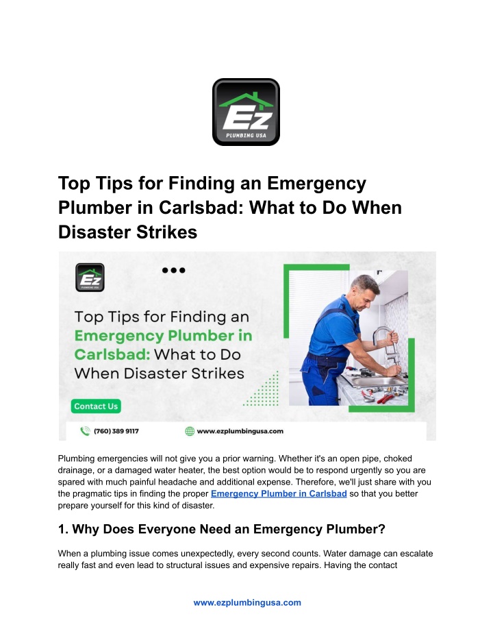 top tips for finding an emergency plumber n.w