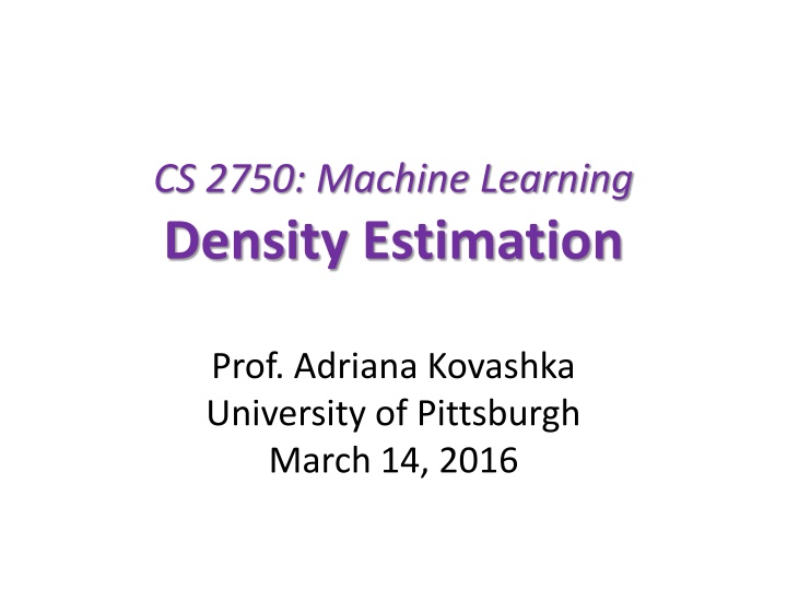 Machine Learning Density Estimation and Bayesian Inference