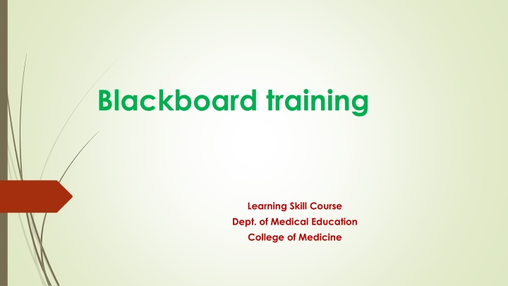 Blackboard Learning Management System in Education