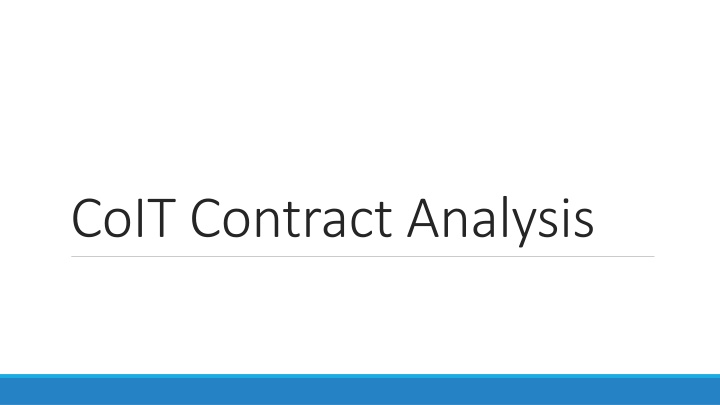 Higher Education Contract Analysis Overview
