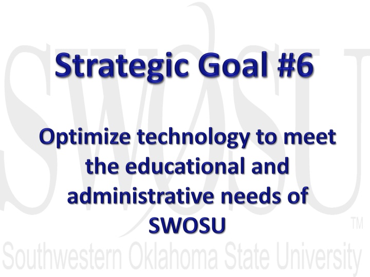 SWOSU Technology Optimization Plan