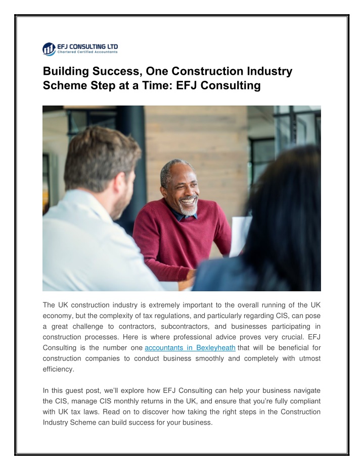 building success one construction industry scheme n.w