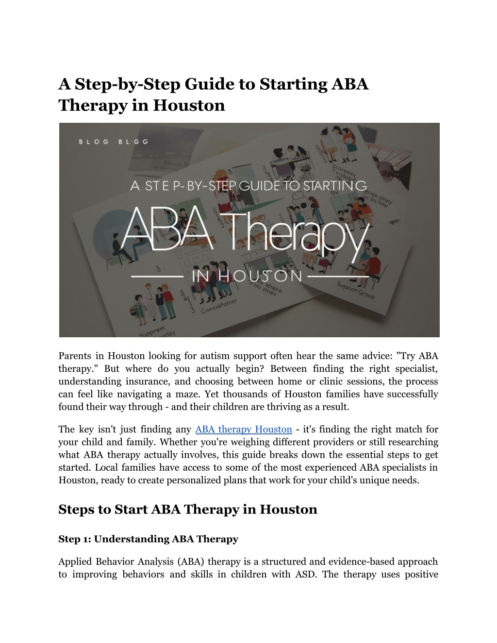 a step by step guide to starting aba therapy l.w