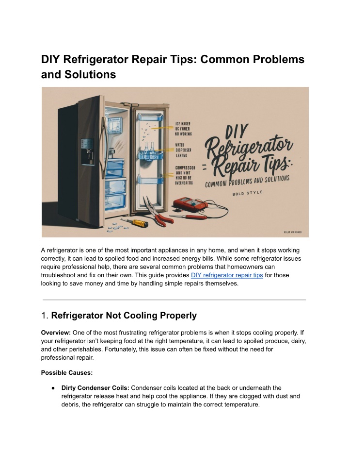 diy refrigerator repair tips common problems n.w