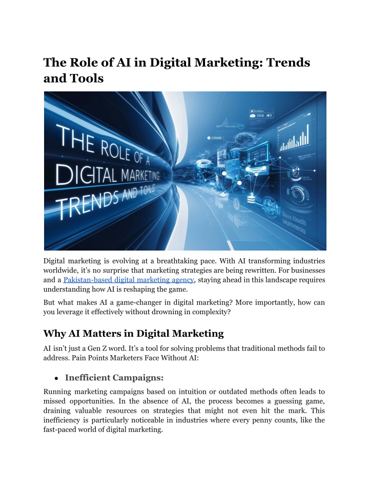 the role of ai in digital marketing trends n.w