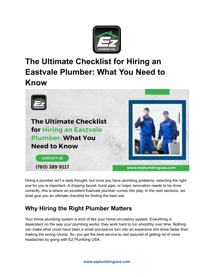 the ultimate checklist for hiring an eastvale n.w