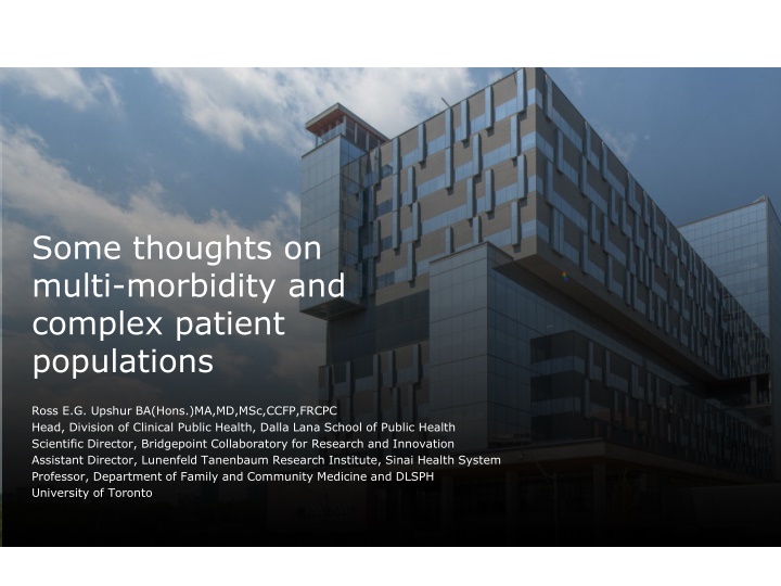 Insights on Multimorbidity and Complex Patient Populations