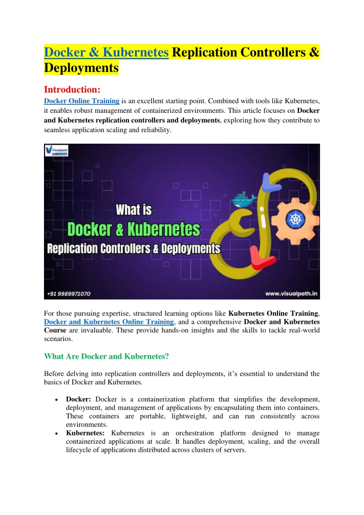 docker kubernetes replication controllers n.w