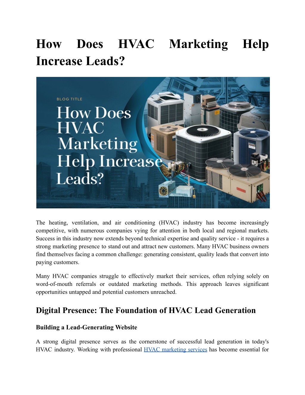 how increase leads l.w