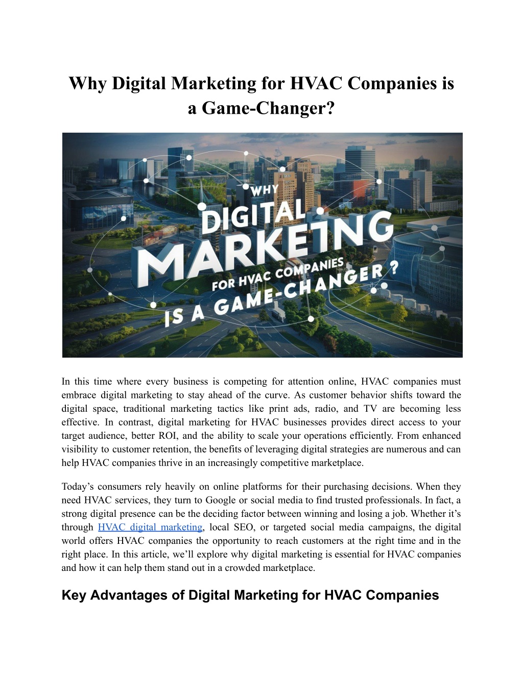 why digital marketing for hvac companies l.w