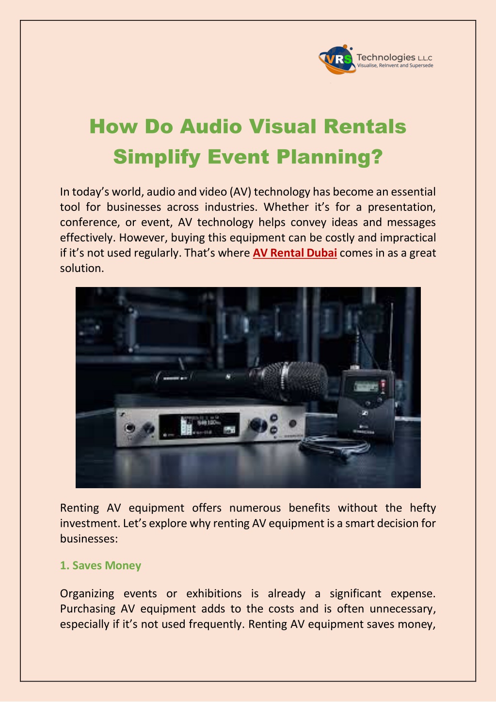 how do audio visual rentals simplify event l.w