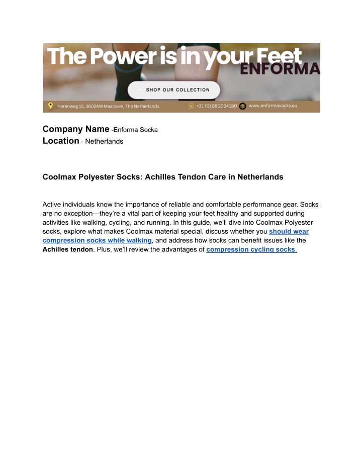 company name enforma socka location netherlands n.w