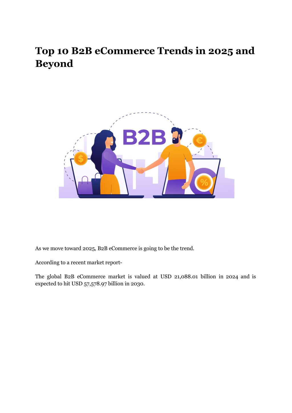 top 10 b2b ecommerce trends in 2025 and beyond l.w