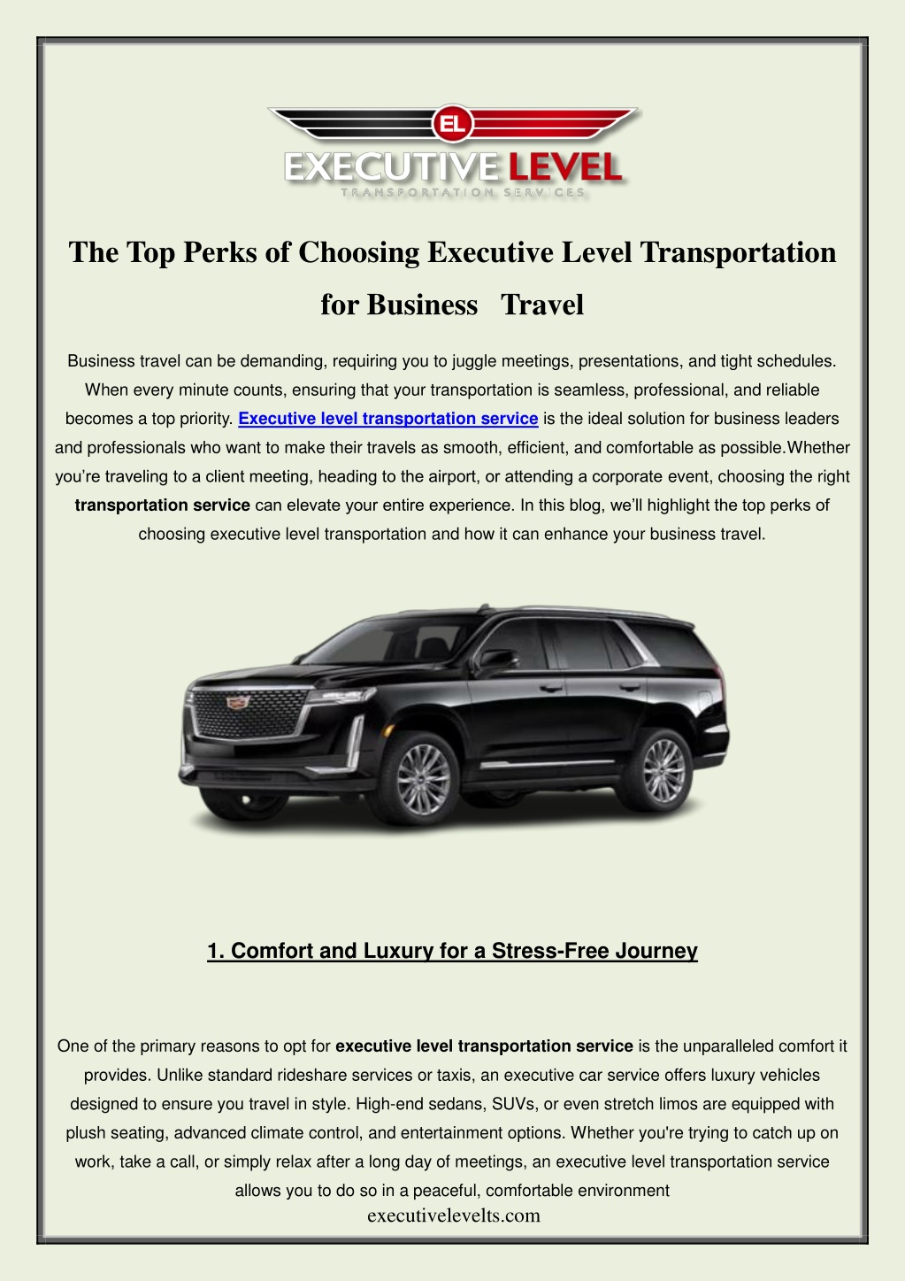 the top perks of choosing executive level l.w