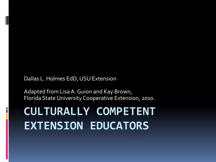 Cultural Competence in Extension Education