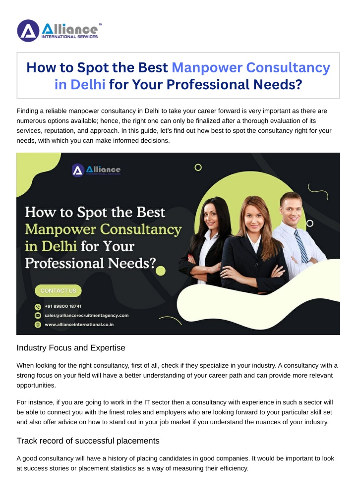 how to spot the best manpower consultancy n.w