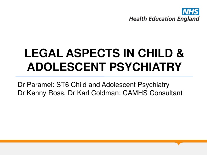 Legal Aspects in Child and Adolescent Psychiatry