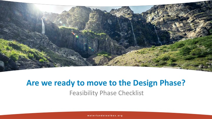 Moving to the Design Phase: Feasibility Phase Checklist