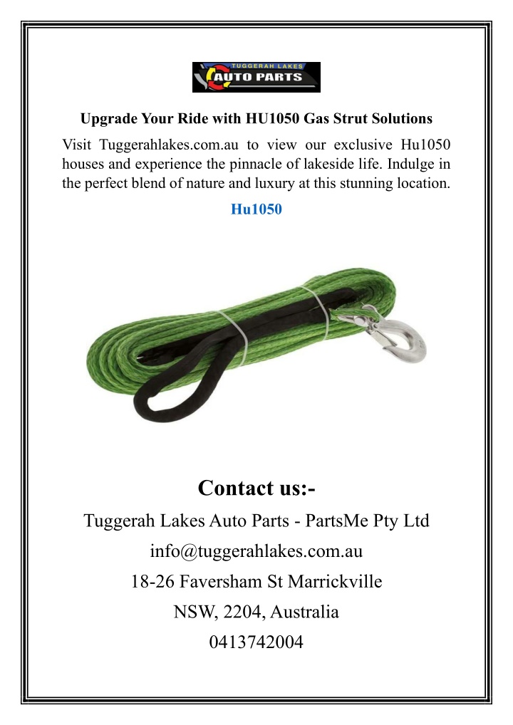 upgrade your ride with hu1050 gas strut solutions n.w
