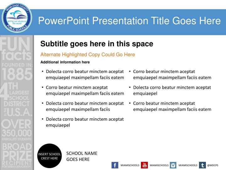Interactive Presentation for Miami Schools