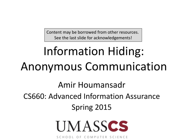 The Importance of Anonymous Communication in Digital World