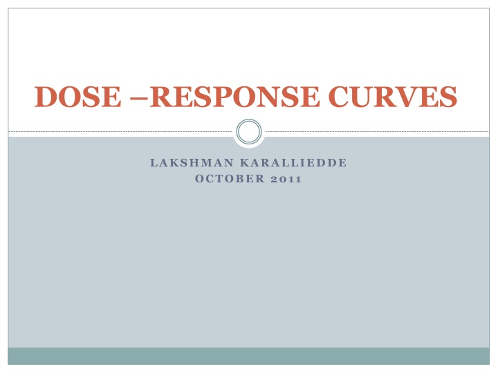 Dose-Response Curves in Pharmacology