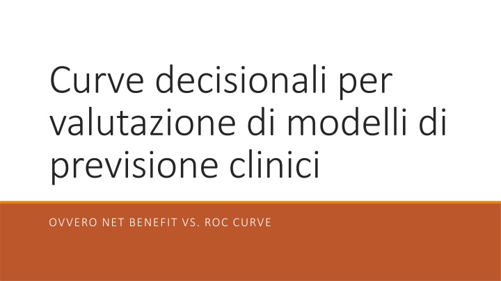 Evaluation of Clinical Prediction Models Using Net Benefit versus ROC Curves