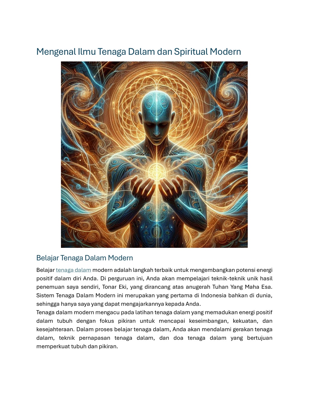 mengenal ilmu tenaga dalam dan spiritual modern l.w