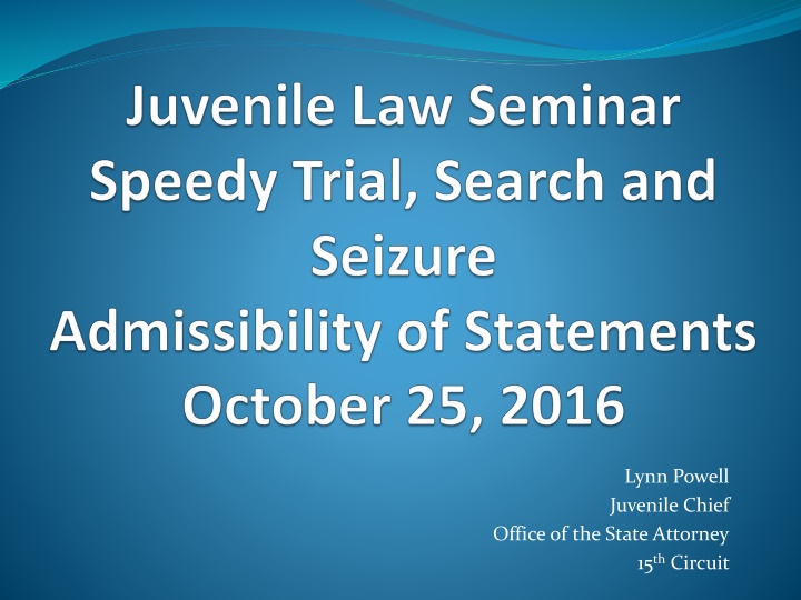 Speedy Trial Rights in Juvenile Cases