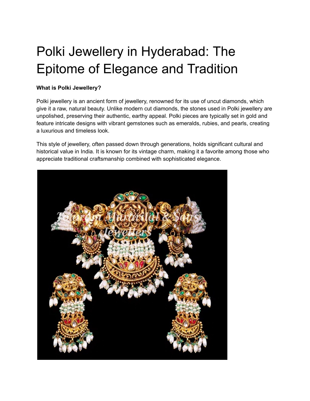 polki jewellery in hyderabad the epitome l.w