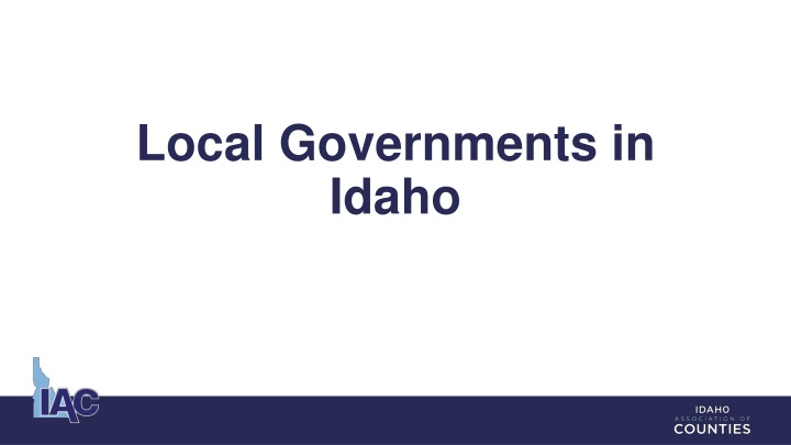 Local Government Structure in Idaho