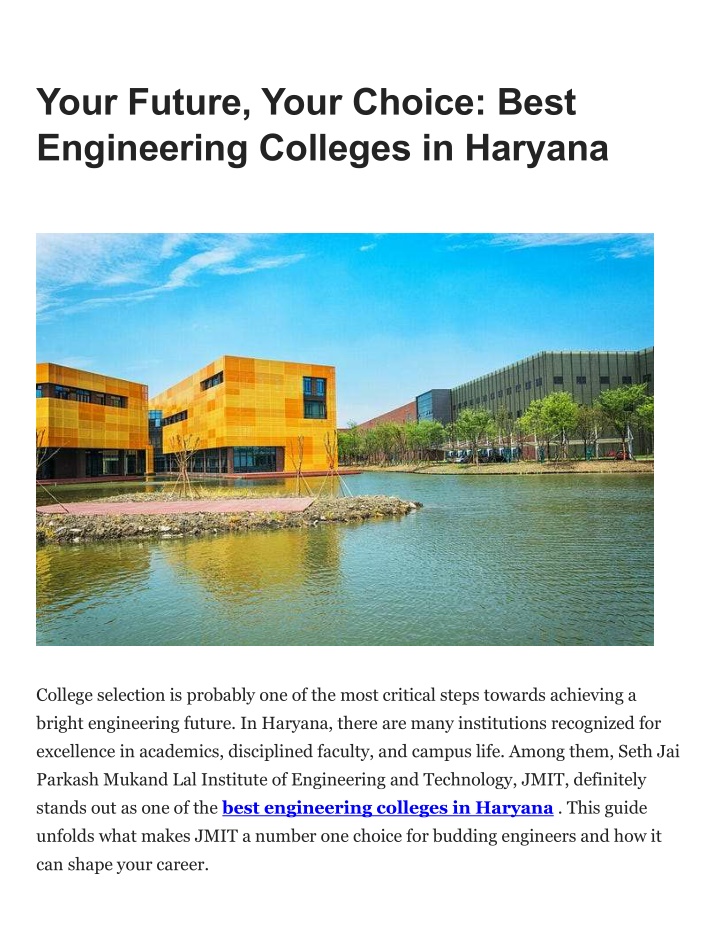 your future your choice best engineering colleges n.w