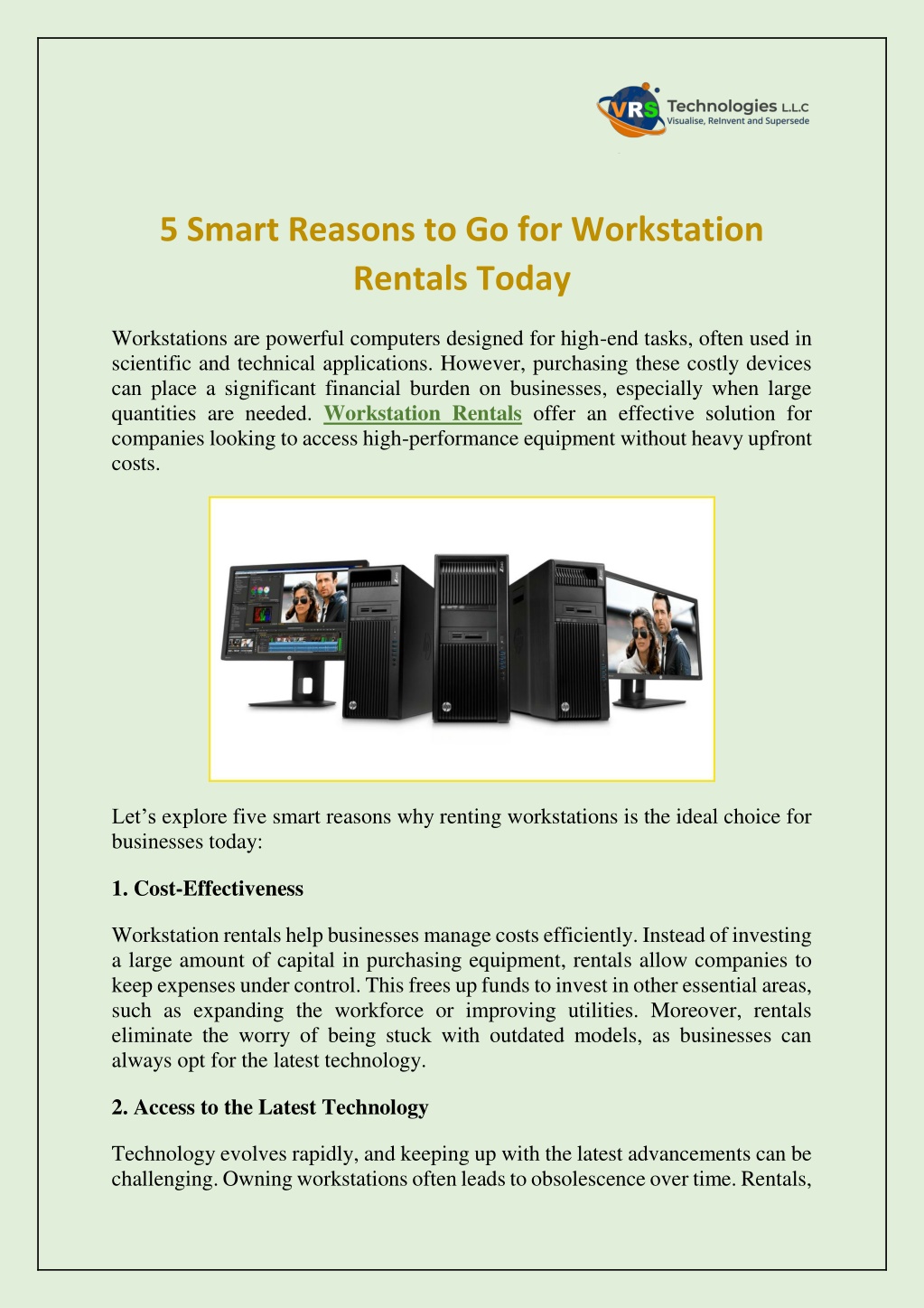 5 smart reasons to go for workstation rentals l.w