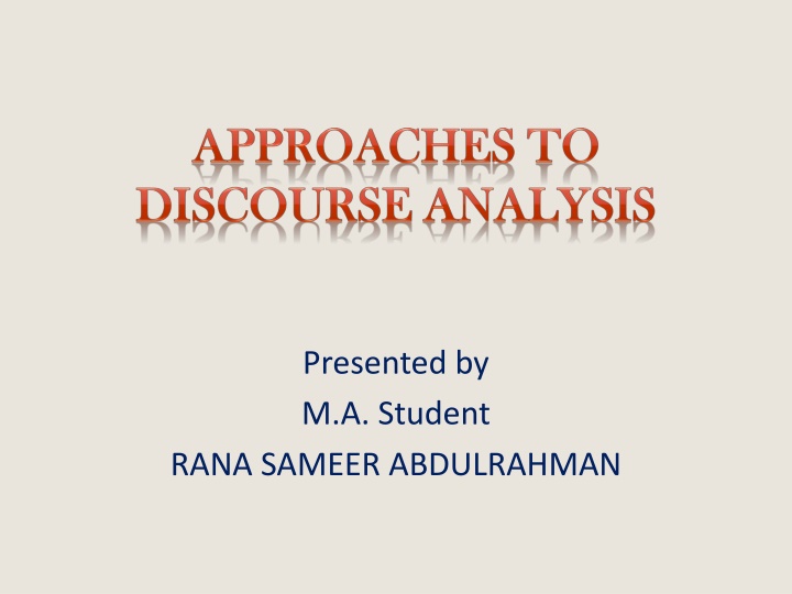Analysis of Discourse Styles in Therapeutic Conversations by Labov and Fanshel