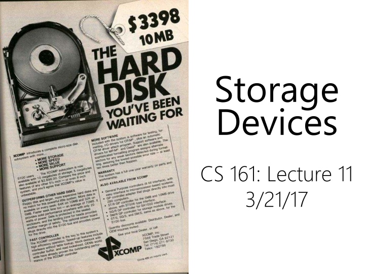 Storage Devices: Hard Disks and Solid-State Drives