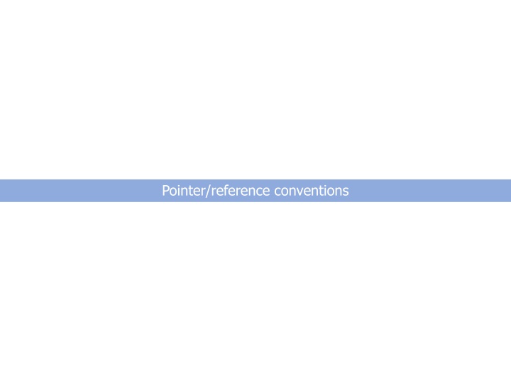 Pointer and Reference Conventions in C++ Programming