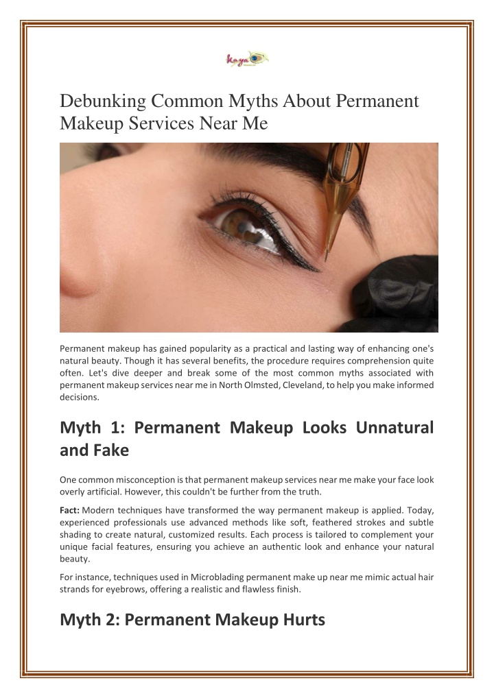 debunking common myths about permanent makeup n.w