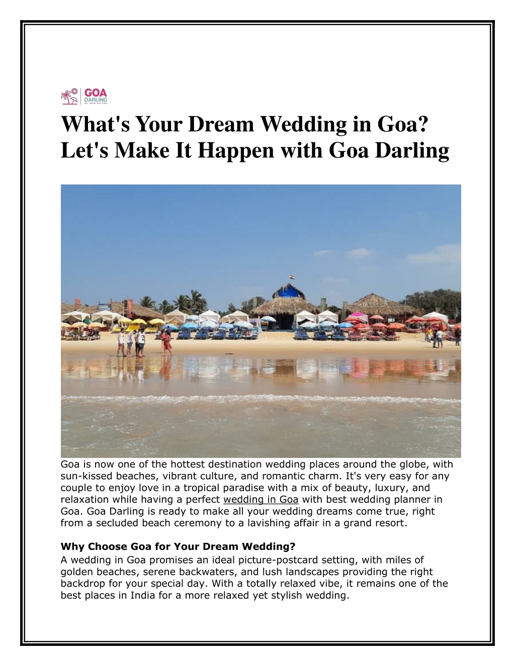 what s your dream wedding in goa let s make l.w