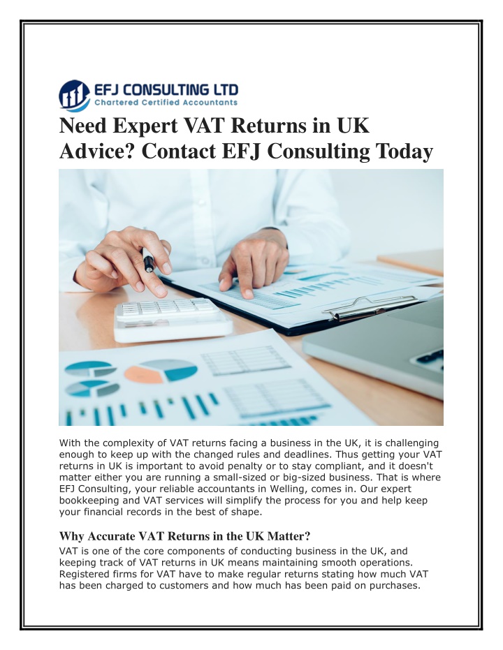 need expert vat returns in uk advice contact n.w