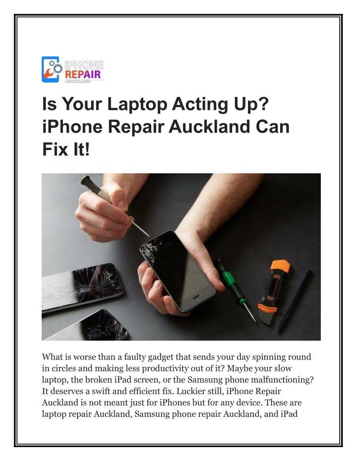 is your laptop acting up iphone repair auckland n.w
